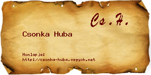 Csonka Huba névjegykártya